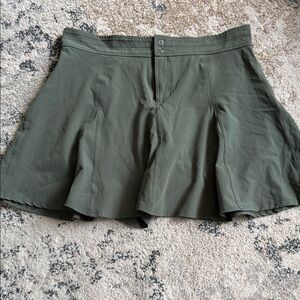 Green Pleated Skort